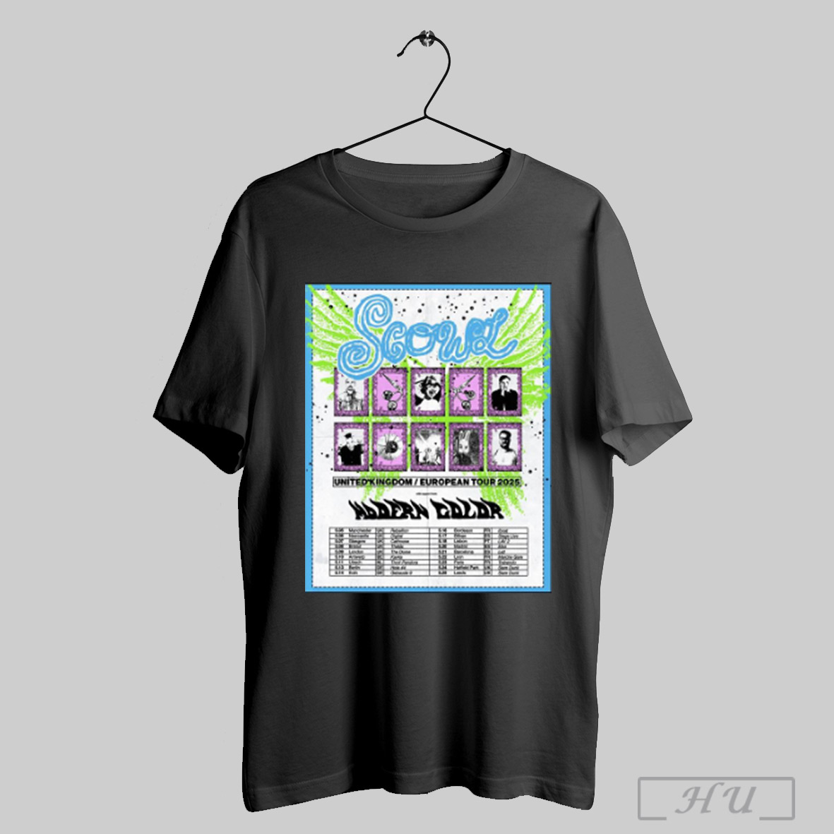 Trendy Poster Scowl United Kingdom European Tour 2025 5 05 Manchester Uk Rebellon 5 06 Newcastle Uk Digital Shirt