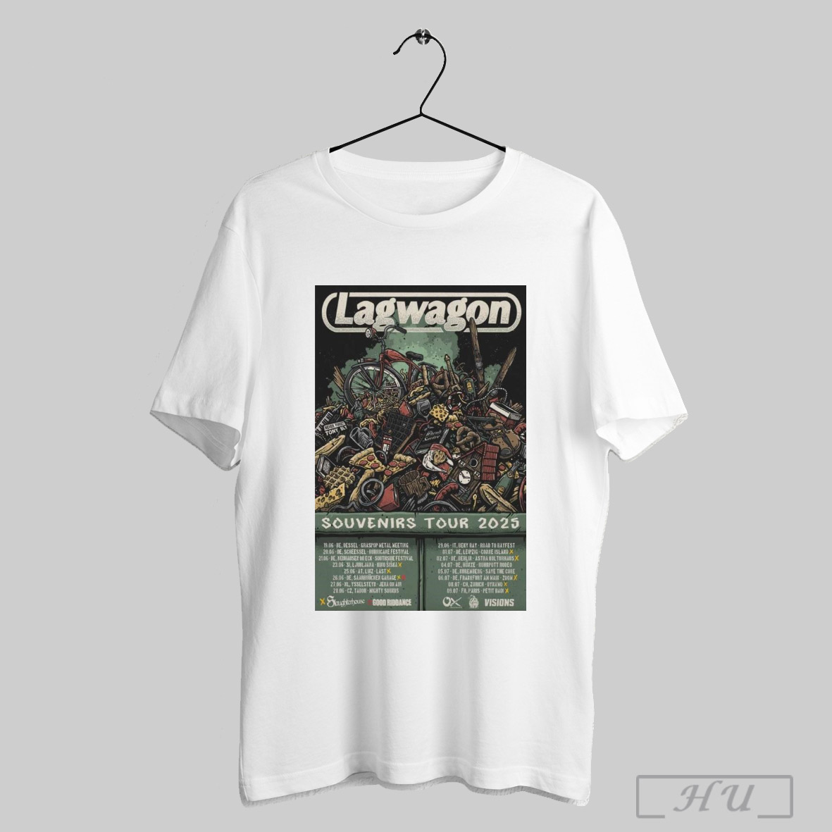 Trendy Poster Lagwagon Souvenirs Tour 2025 Shows 19 06 Be Dessel Graspop Metal Meeting Shirt
