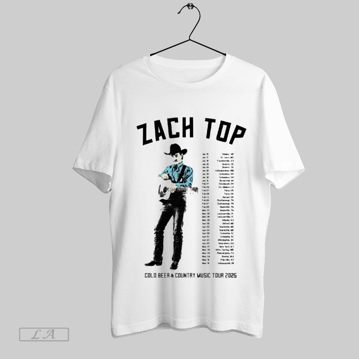 Top Zach Top 2025 Natural Tour Dates Shirt