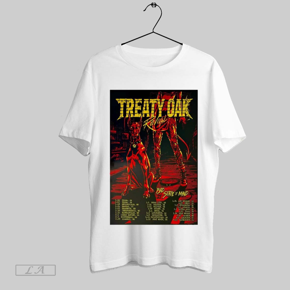 Top Poster Treaty Oak Revival Bad State Of Mind Tour 2025 2 28 Kearney Ne 3 1 Dodge City Ks Shirt Hoodie Shirt