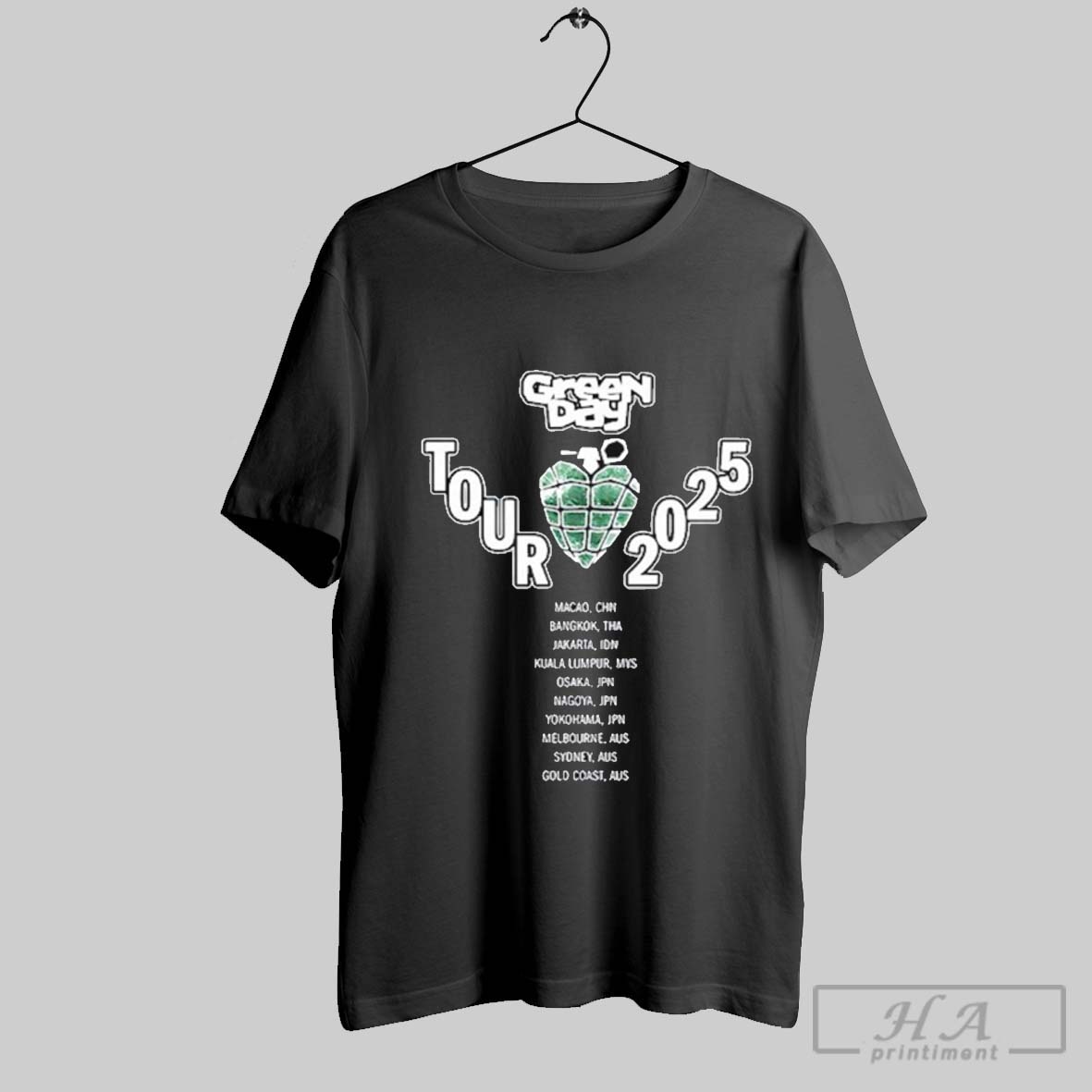 Premium Green Day Asia Australia Tour 2025 Shirt