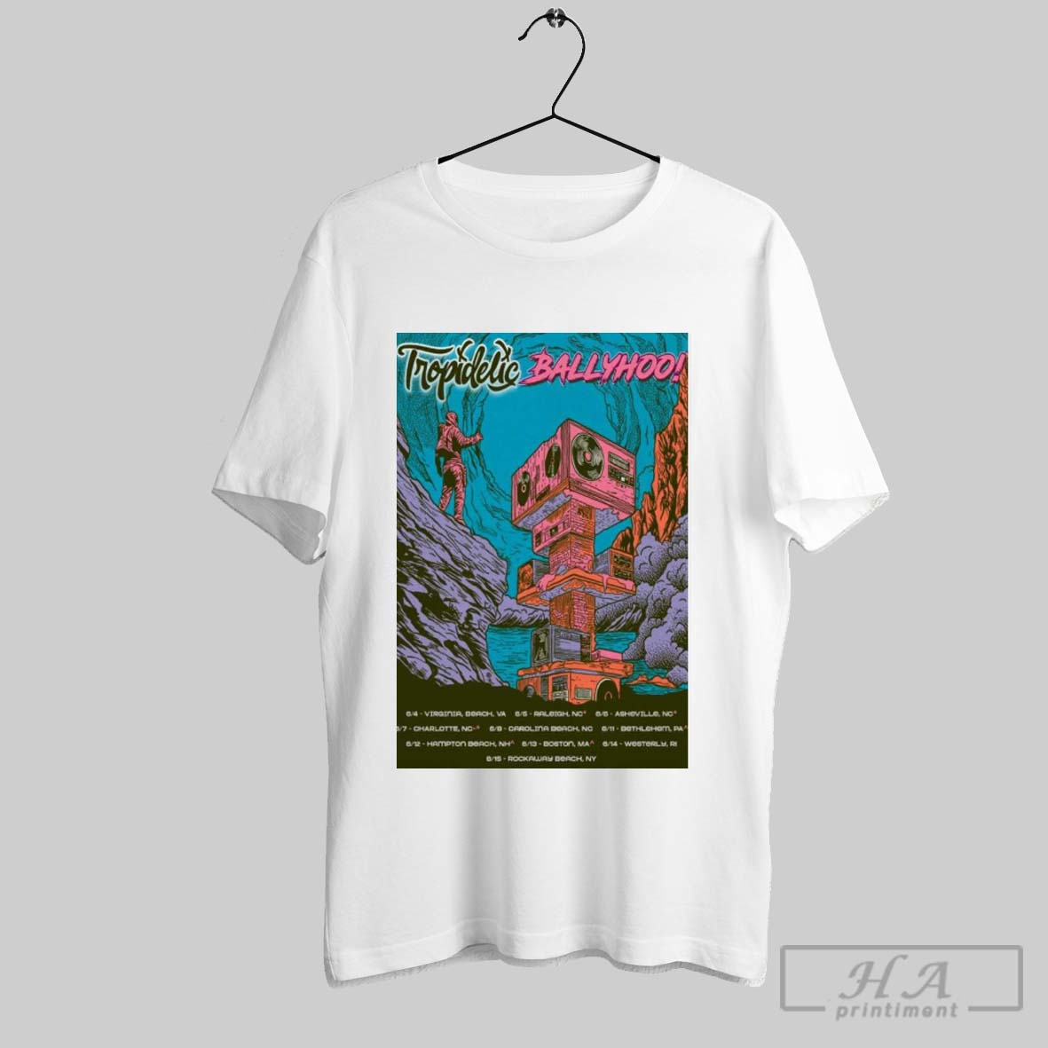 Poster Tropidelic With Ballyhoo And Authority 2025 Zero East Coast Tour Shirt