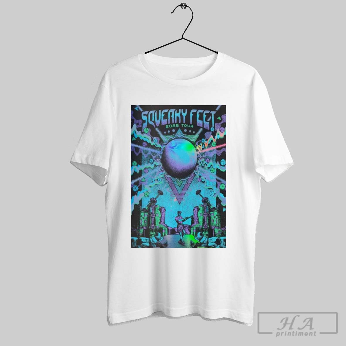 Poster Squeaky Feet Tour 2025 Tortuga Design Studio Shirt