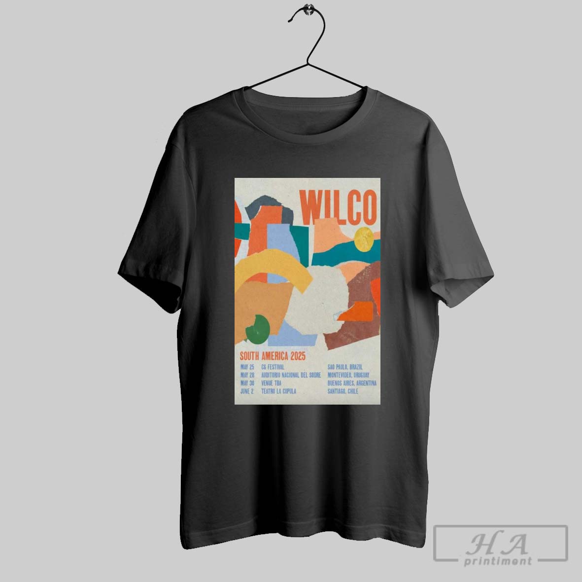 Poster Wilco South America Tour May And June 2025 Shirt