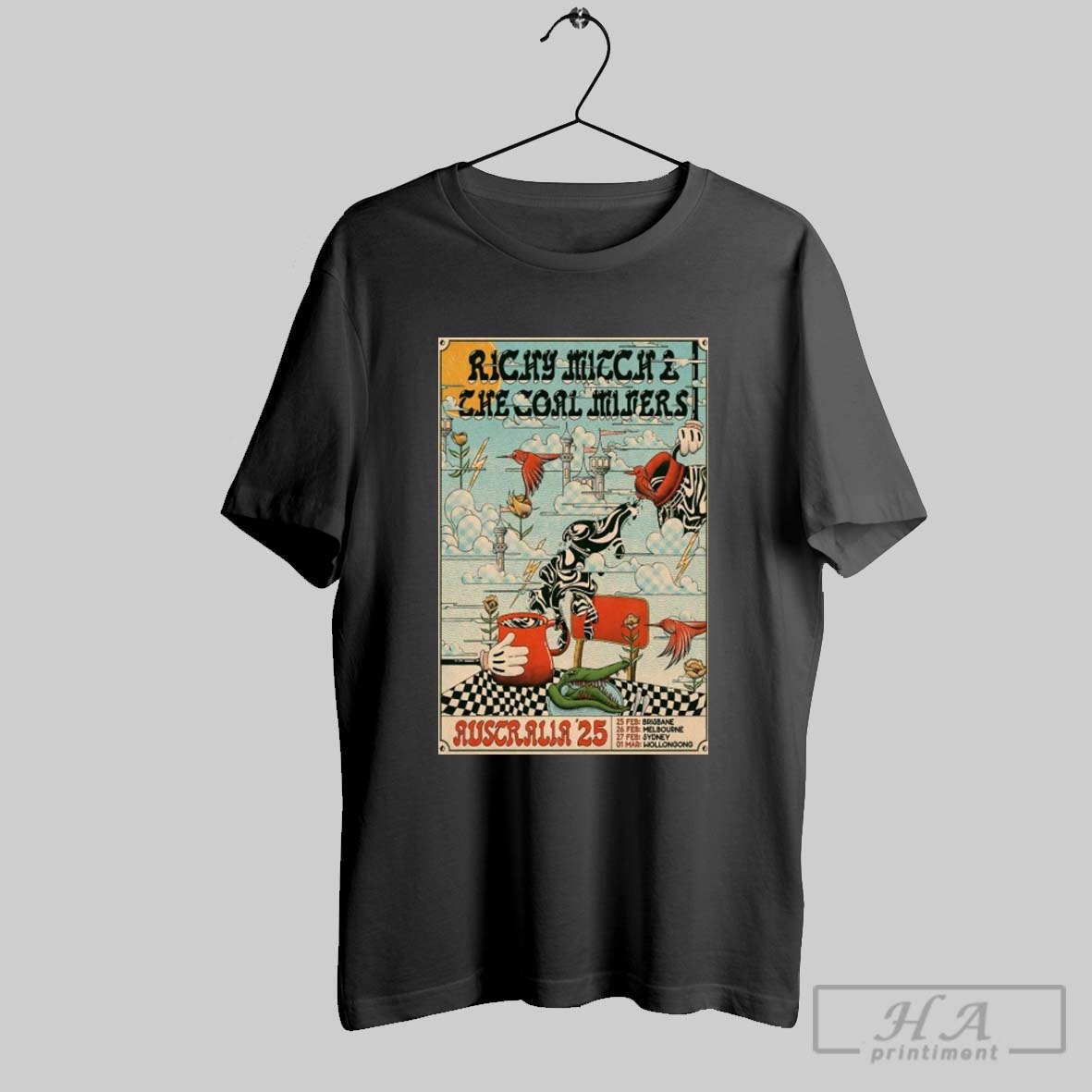 Poster Richy Mitch And The Coal Miners 2025 Australia Tour Shirt