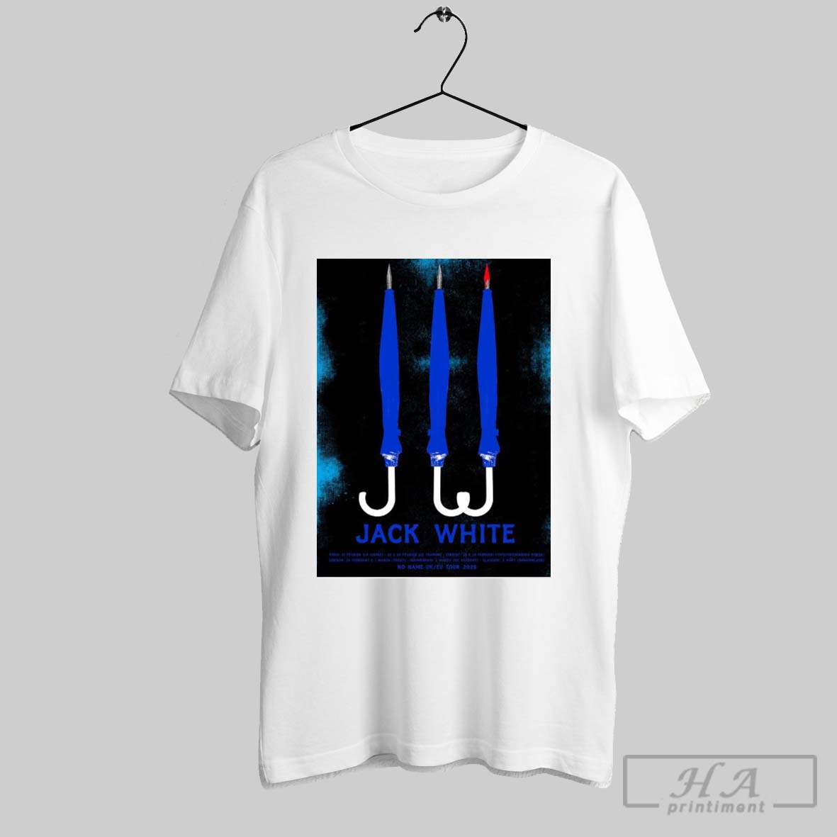 Poster Jack White No Name Uk Eu Tour 2025 Paris 21 La Cigale 22 23 Le Trianon Shirt