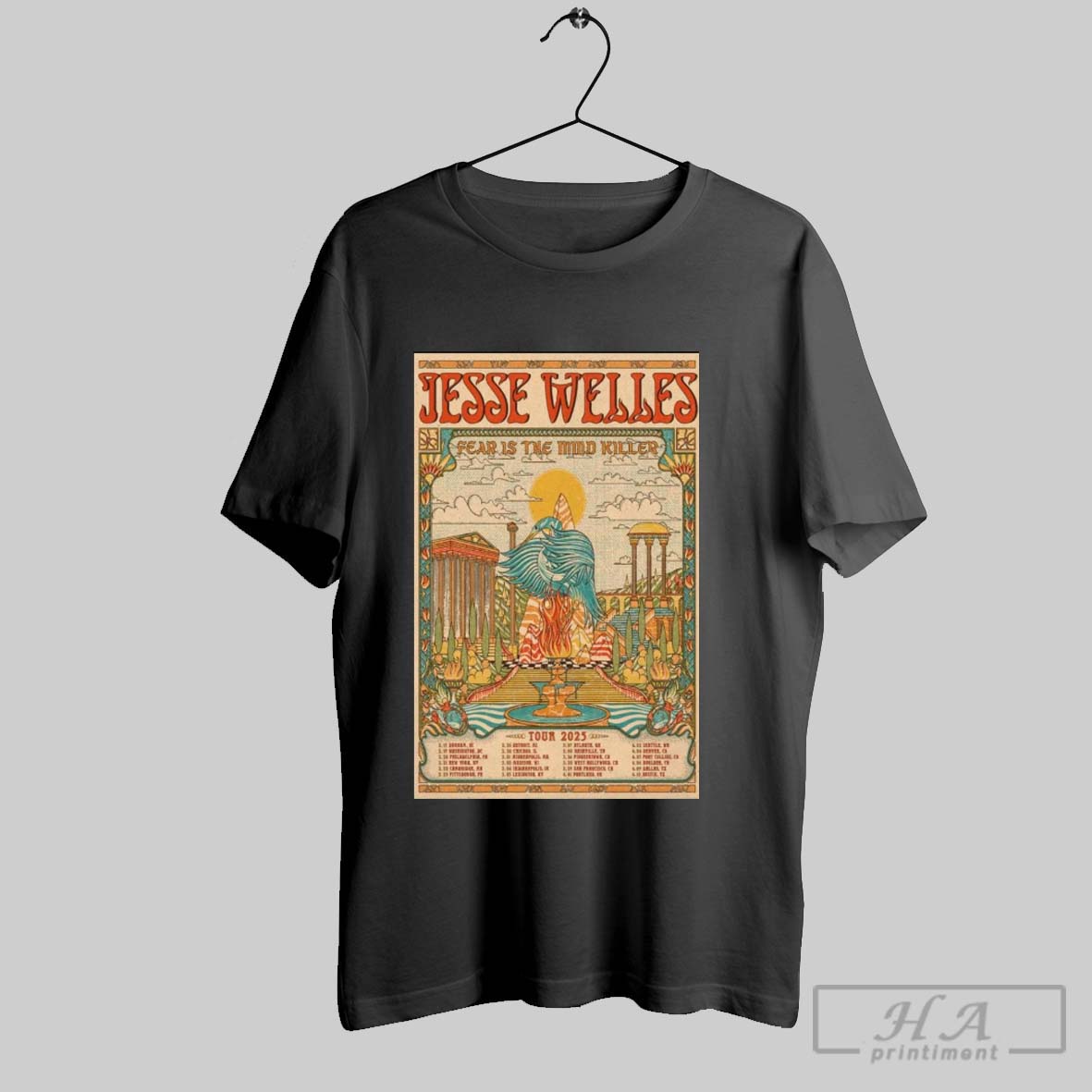 Poster Jesse Welles Fear Is The Mind Killer Tour 2025 Shirt