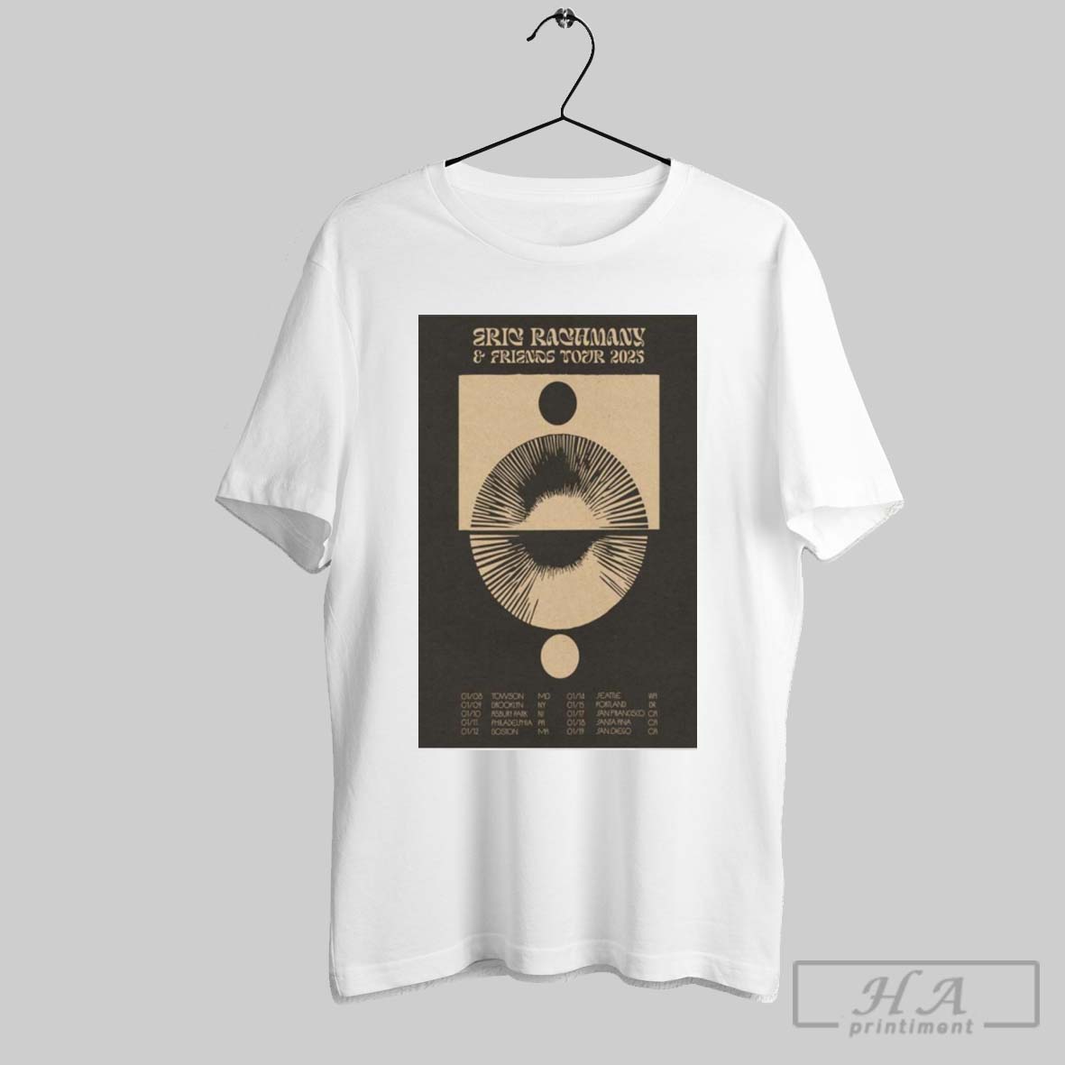 Poster Eric Rachmany And Friends Tour 2025 1 08 Towson Md 1 09 Brooklyn Ny Shirt