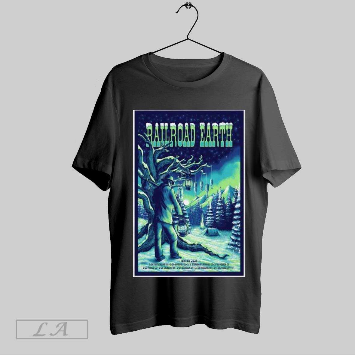 Original Railroad Earth Winter Tour 2025 Poster Shirt