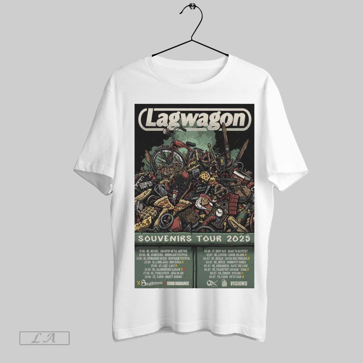 Original Poster Lagwagon Souvenirs Tour 2025 Shows 19 Shirt