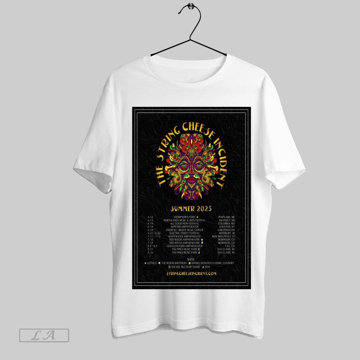 Original Poster The String Cheese Incident Summer Tour 2025 6 12 Thompsons Point Portland Me Shirt