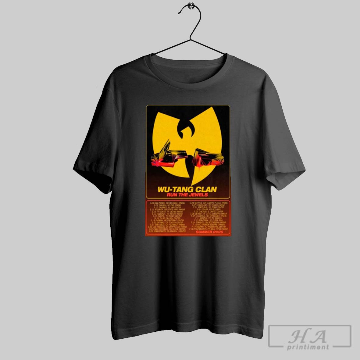 Official Wu Tang Clan Run The Jewels Summer Tour 2025 Poster Shirt