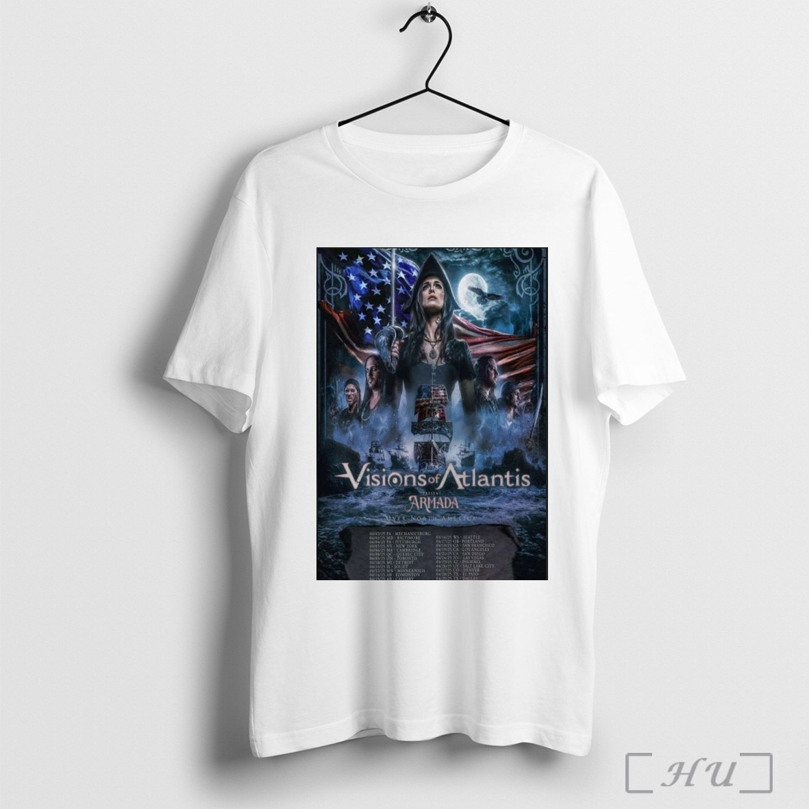 Official Visions Of Atlantis North American Tour 2025 Poster Shirt