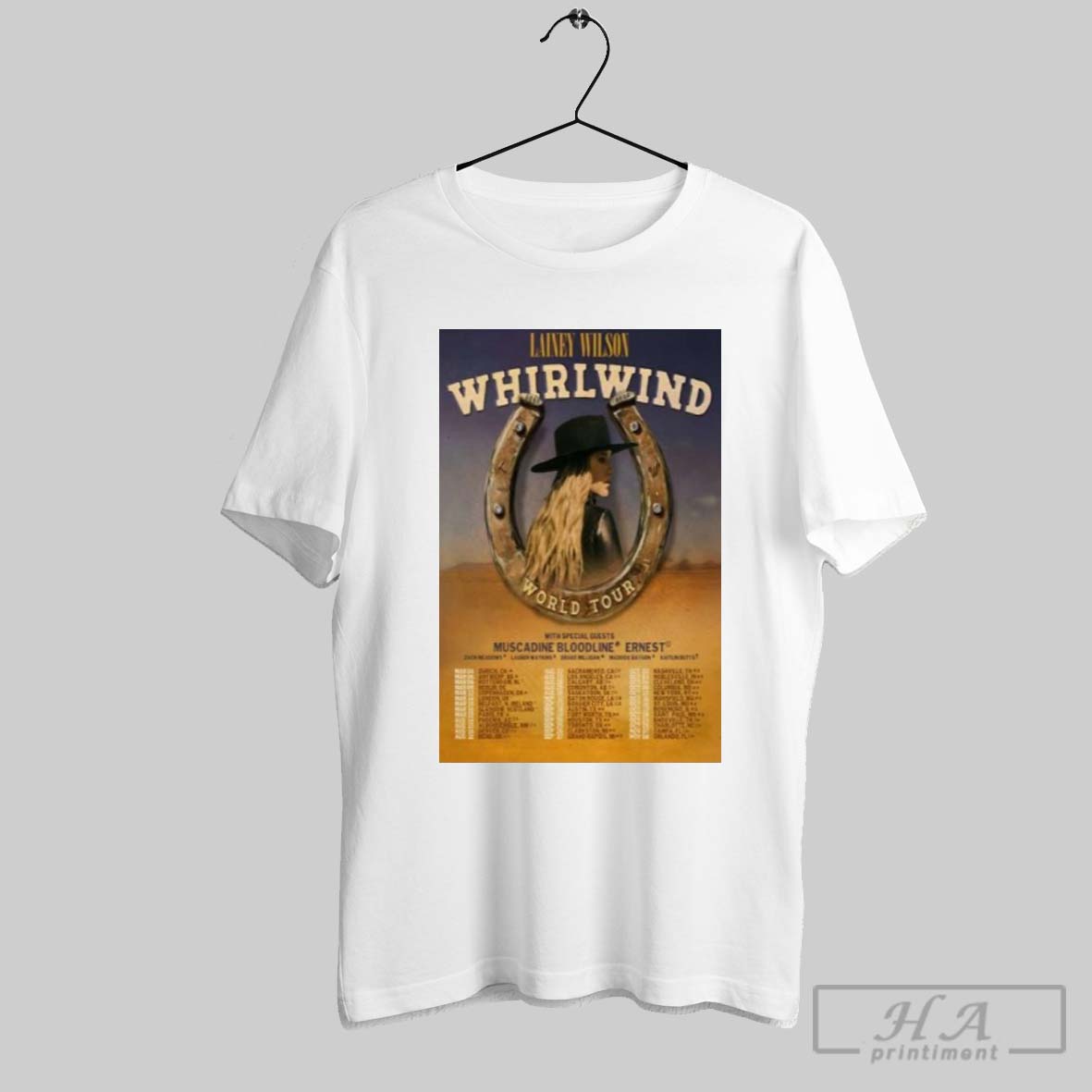 Official Lainey Wilson Whirlwind World Tour 2025 Shirt