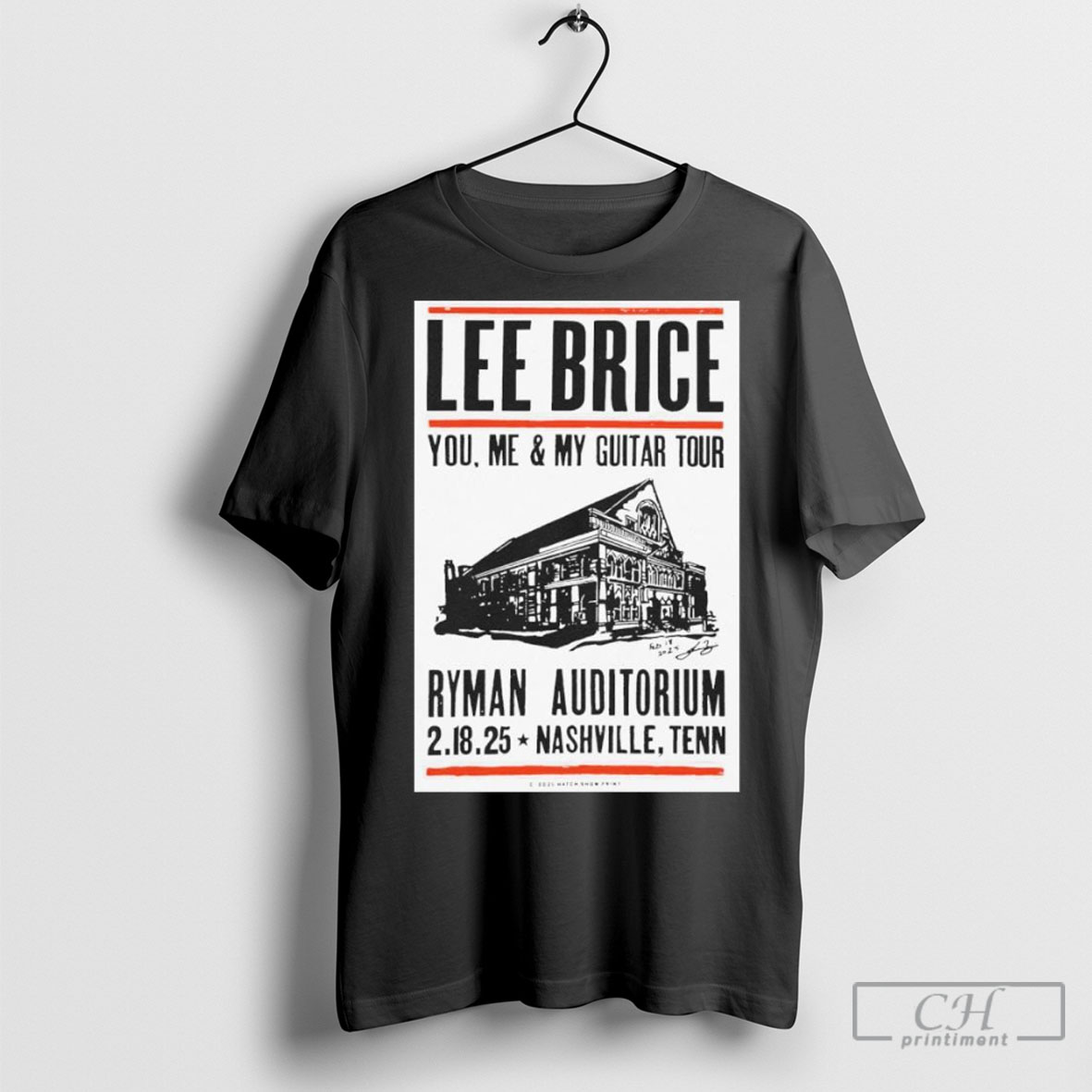 Official Lee Brice You Me My Guitar Tour 2 18 2025 Nashville Tn Event Poster Shirt Ornaments
