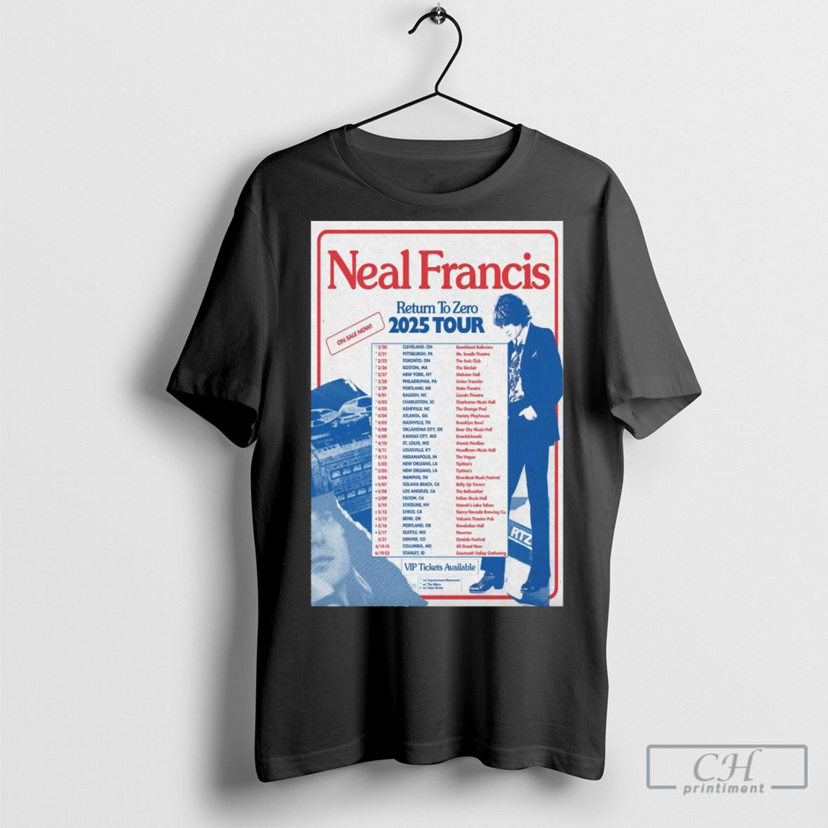 Official Neal Francis Return To Zero Tour 2025 Poster Shirt