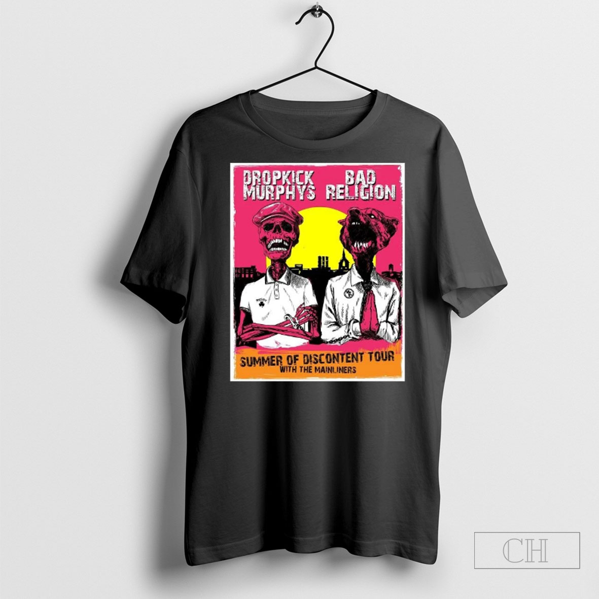Official Bad Religion X Dropkicks Murphys Summer Of Discontent Tour 2025 With The Mainliners Tour Shirt