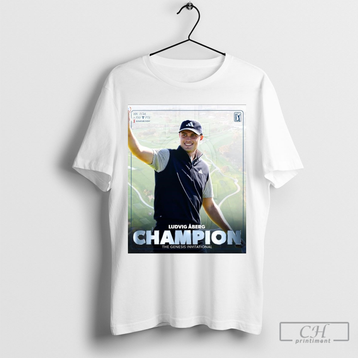 Official 2 Time Winner On Tour Ludvig Aberg Is The Champion The Genesis Invitational 2025 Poster Shirt