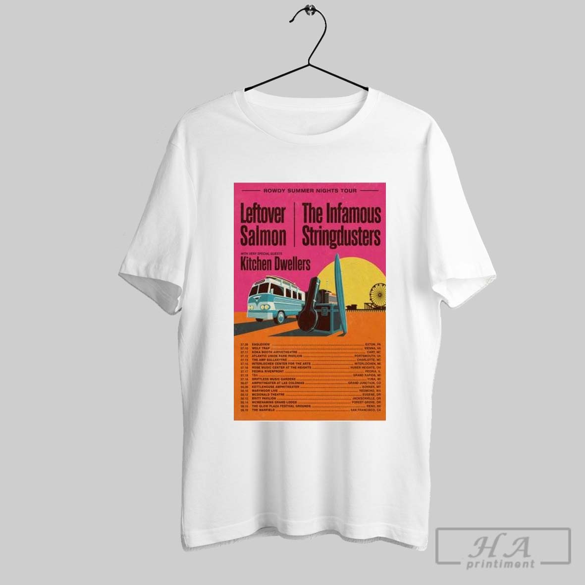 Leftover Salmon And The Infamous Stringdusters Rowdy Summer Tour 2025 Shirt