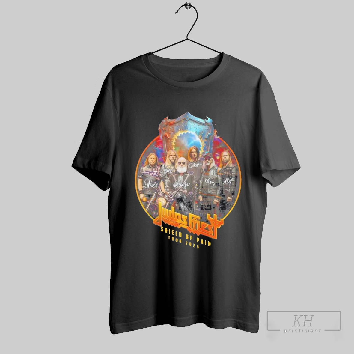 Judas Priest Tour 2025 Shield Of Pain Signatures Shirt Shirt