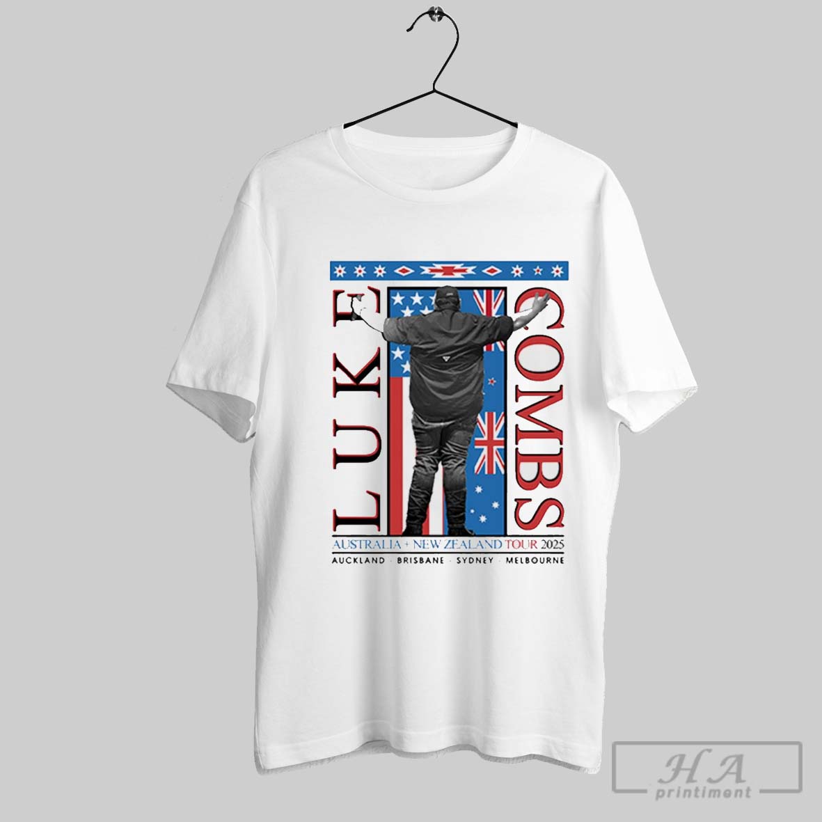 Luke Combs Australia Zealand Tour 2025 Po Shirt