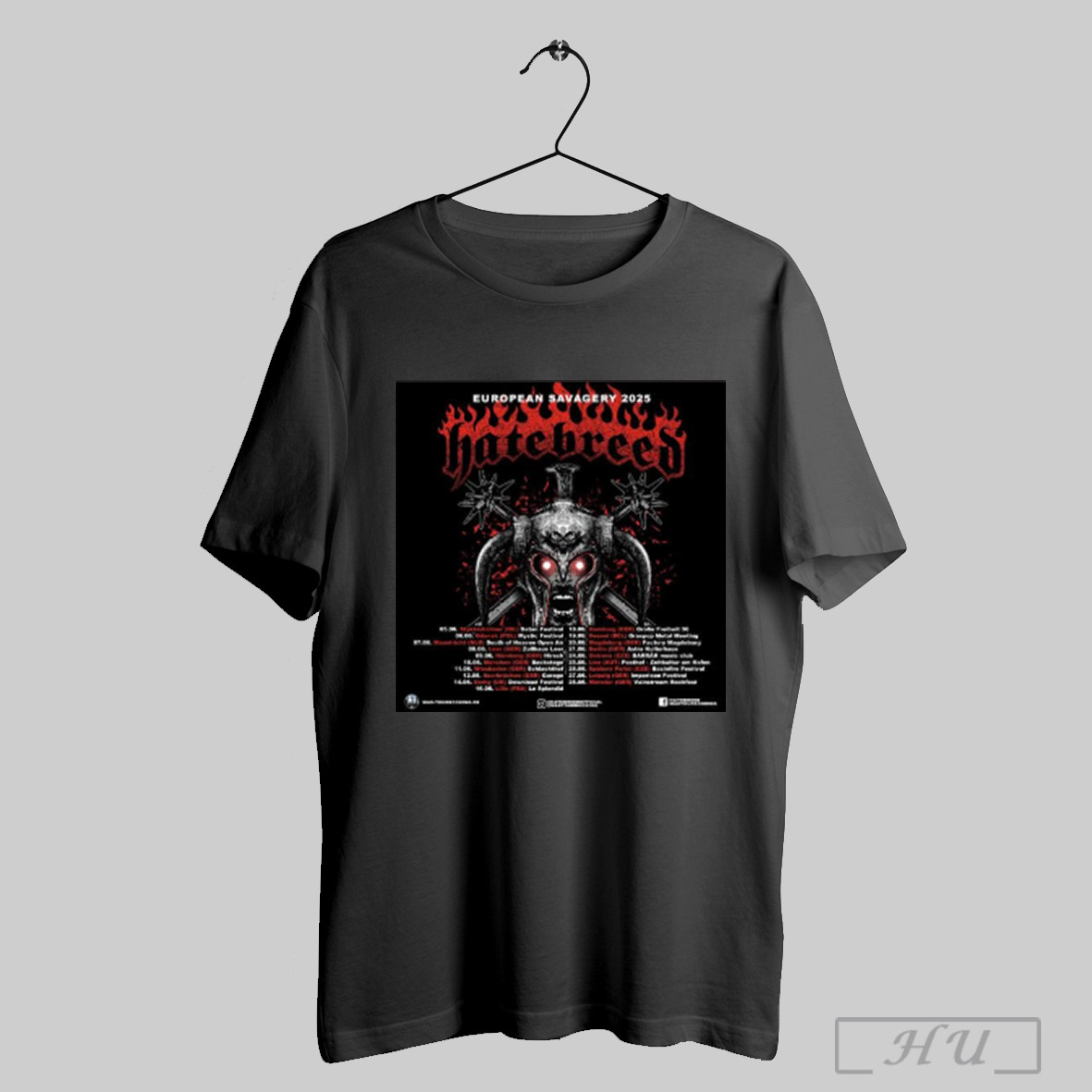 Hatebreed Band European Savagery Tour 2025 June Dates Shirt