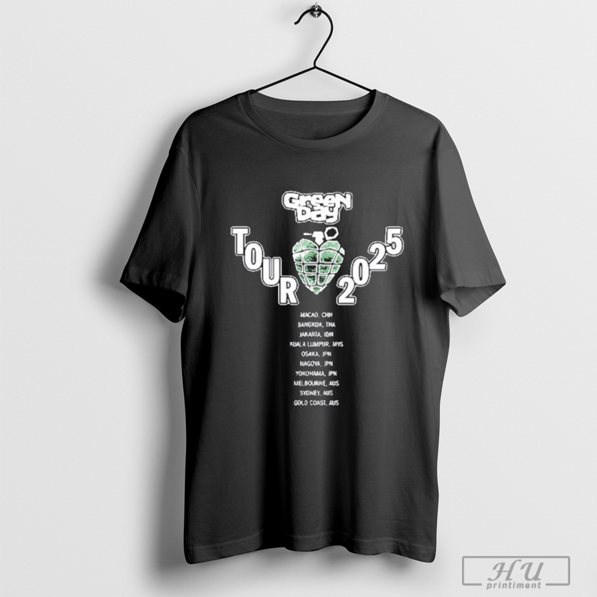 Green Day Tour 2025 Asia Australia Limited Shirt