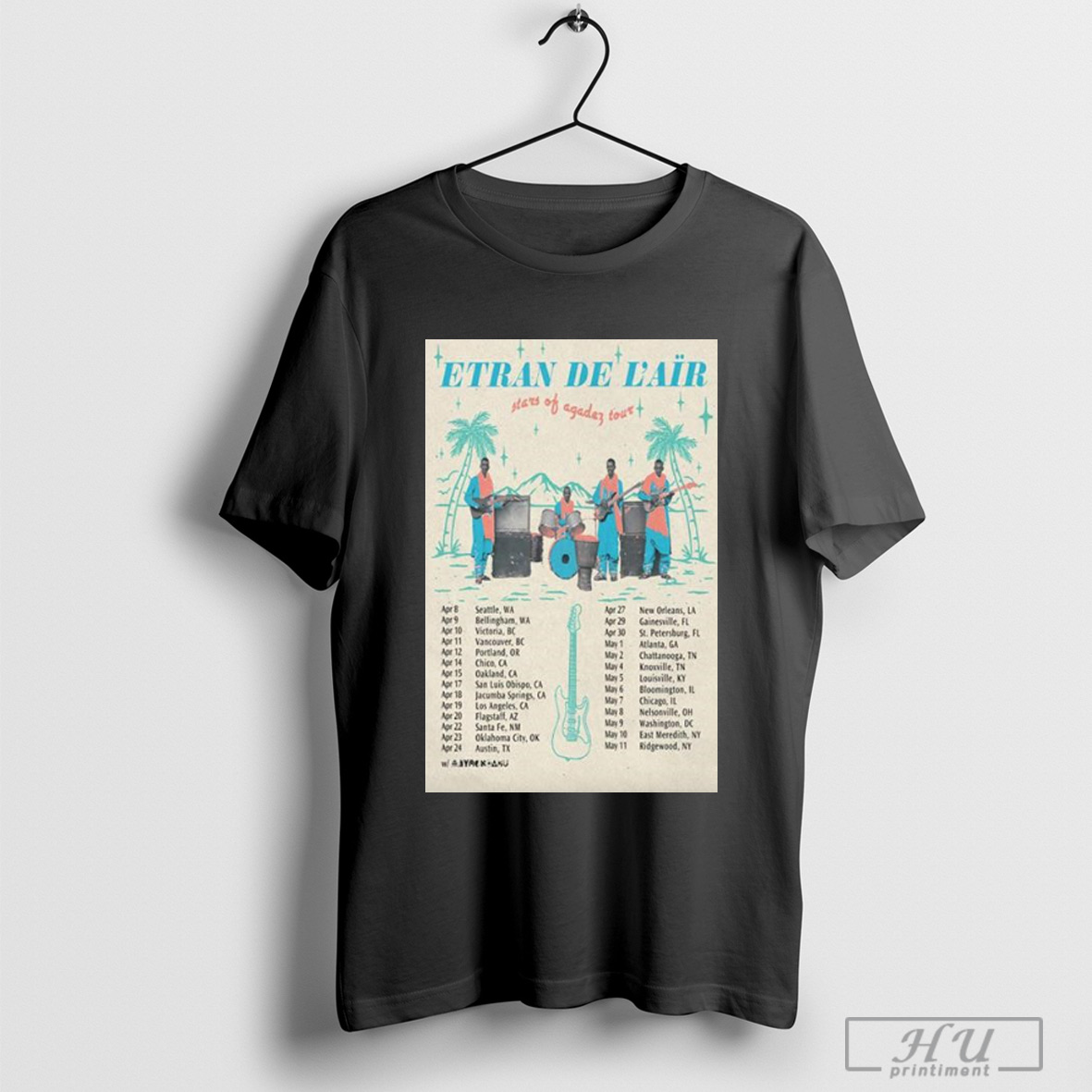 Etran De Lair Stars Of Agadez 2025 North American Tour Shirt