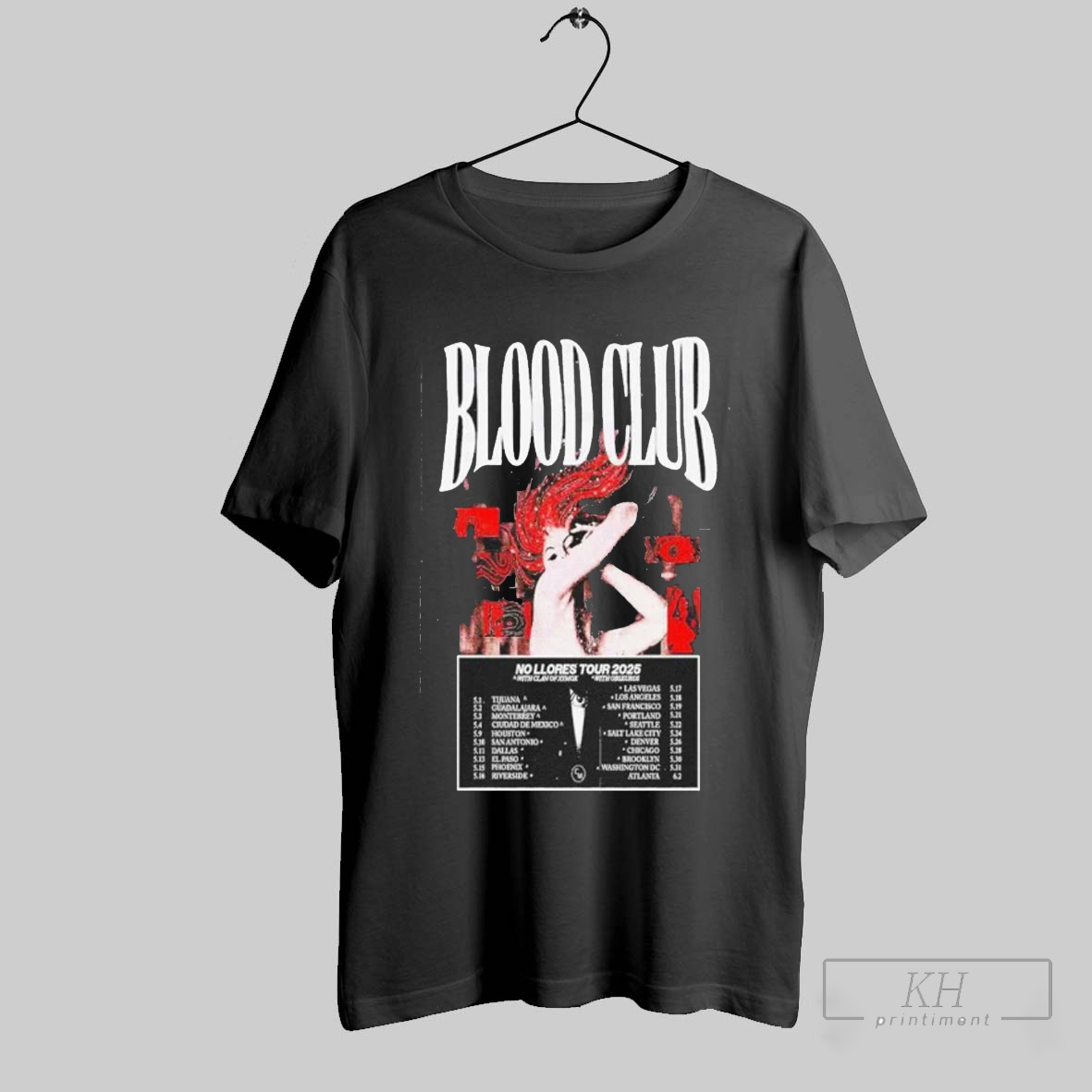 Blood Club No Llores Tour 2025 Poster Shirt Shirt