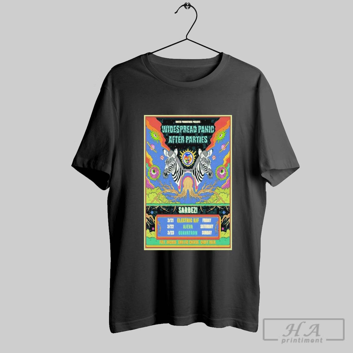 Awesome Widespread Panic Afterparty Sarbez Tour 2025 Poster Shirt