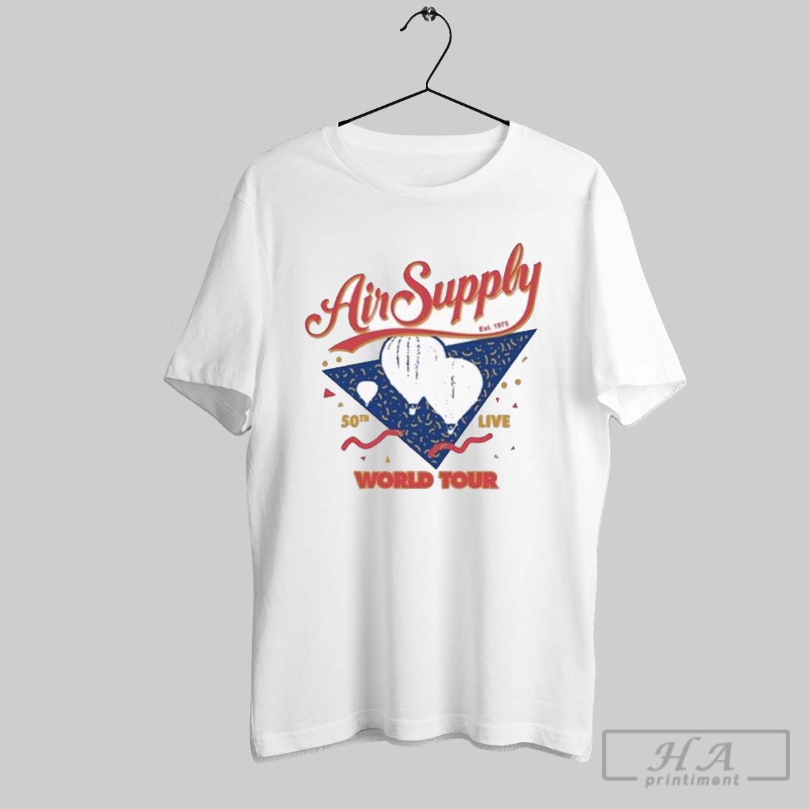 Air Supply 50Th Live Music World Tour 2025 Balloon Est 1975 Shirt