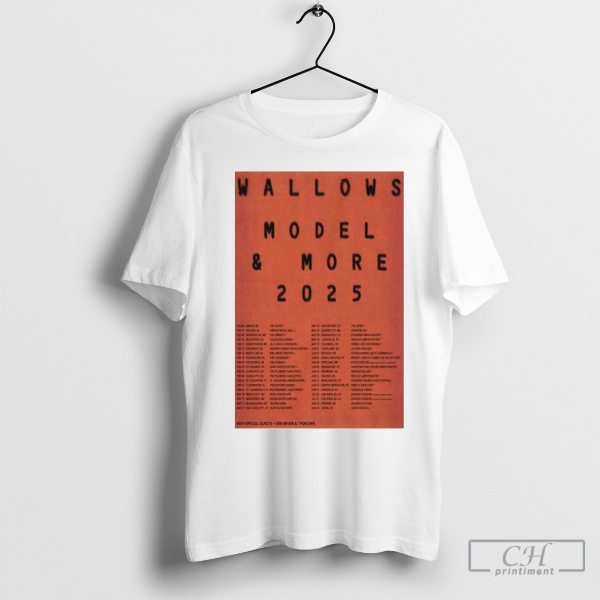 Wallows Model More Tour 2025 Event Shirt