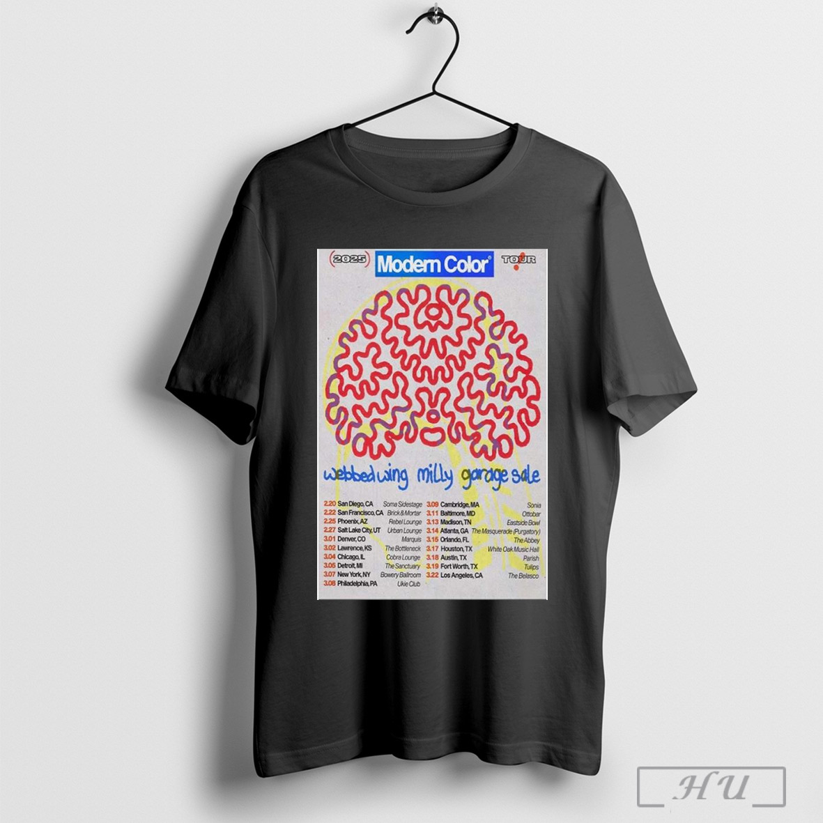 Tour 2025 Modern Color Webbedwing Milly Garage Shirt