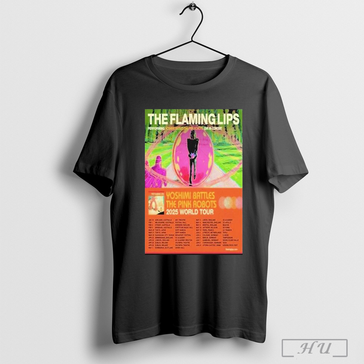 The Flaming Lips Yoshimi Battles The Pink Robots World Tour 2025 Shirt