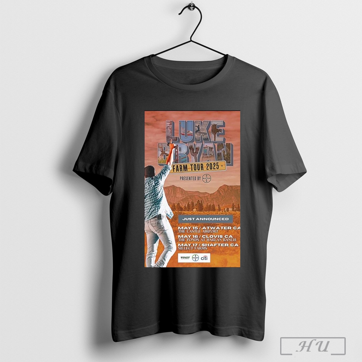 Poster Luke Farm Tour 2025 Bryan May 15 Atwater Ca May 16 2025 Clovis Ca May 17 Shafter Ca Shirt