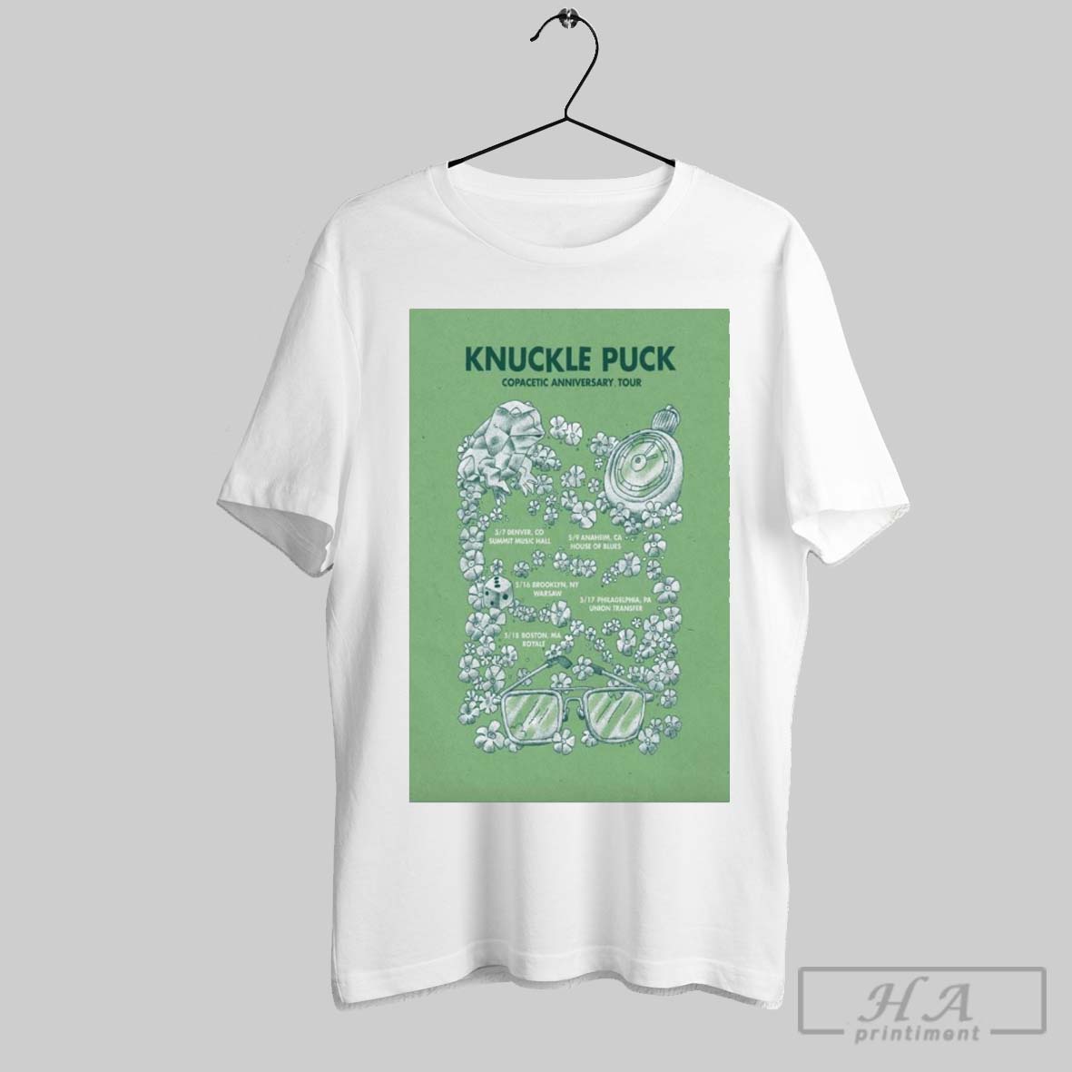 Official Poster Knuckle Puck Copacetic Anniversary Tour 2025 5 7 Denver Co Summit Music Hall Shirt
