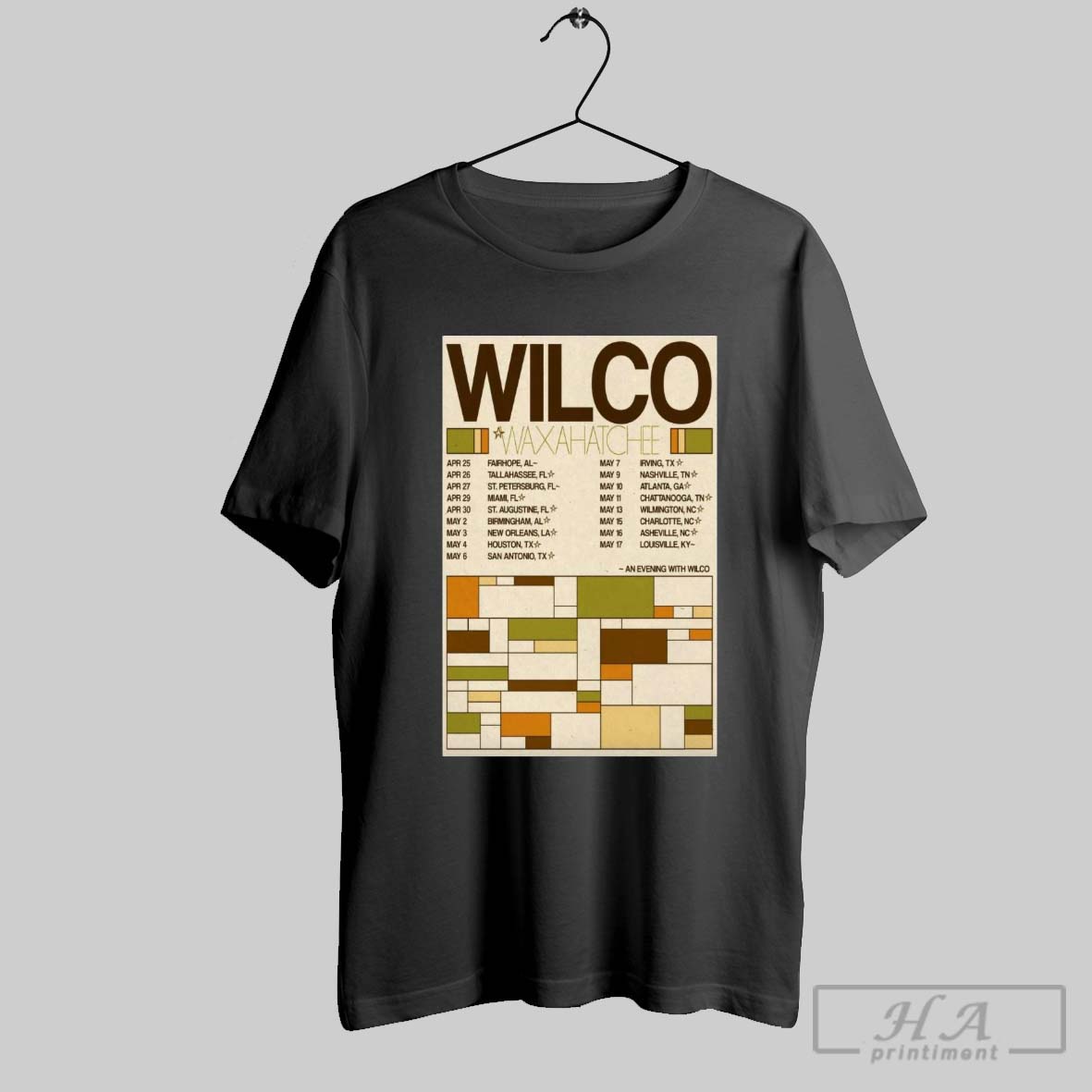 Official Poster Wilco And Waxahatchee 2025 American South Tour Apr 25 Fairhope Al Apr 26 Tallahassee Fl Shirt