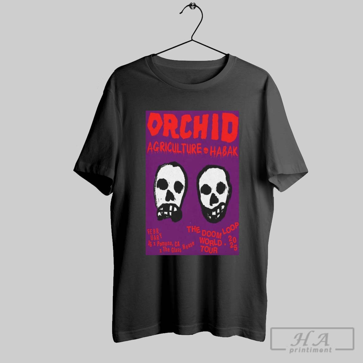 Official Poster Orchid Agriculture Habak 2 26 2025 Pomona Ca The Doom Loop World Tour Shirt