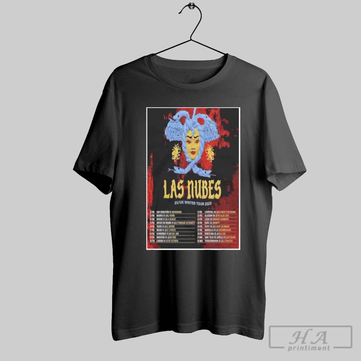 Official Poster Las Nubes Euk Winter Tour 2025 Custom Prints Store Shirt