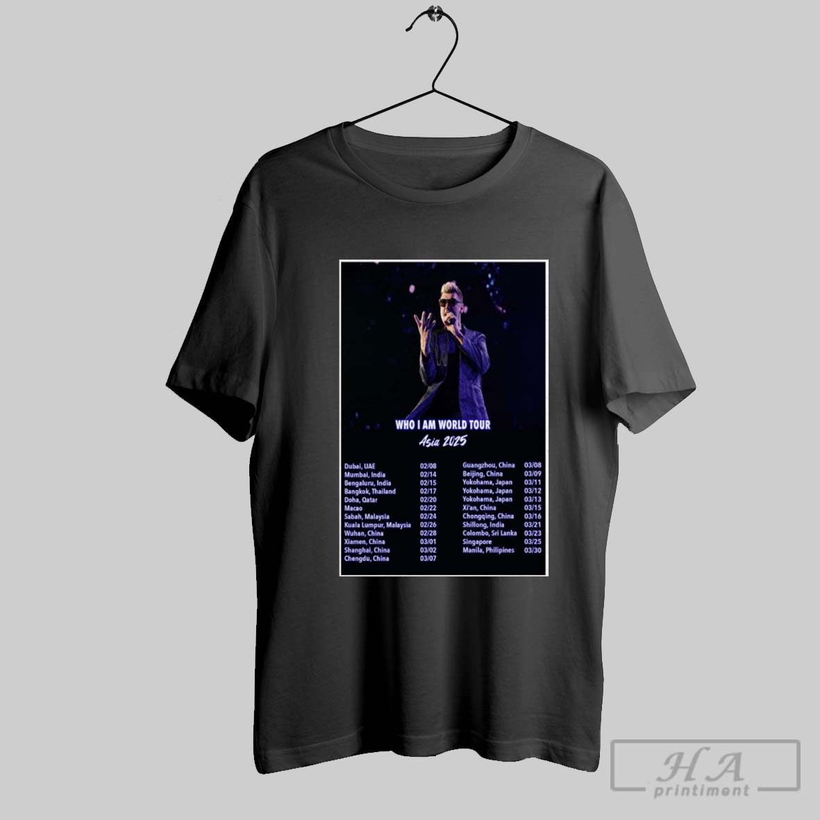 Nick Carter Who I Am World Tour 2025 Poster Shirt