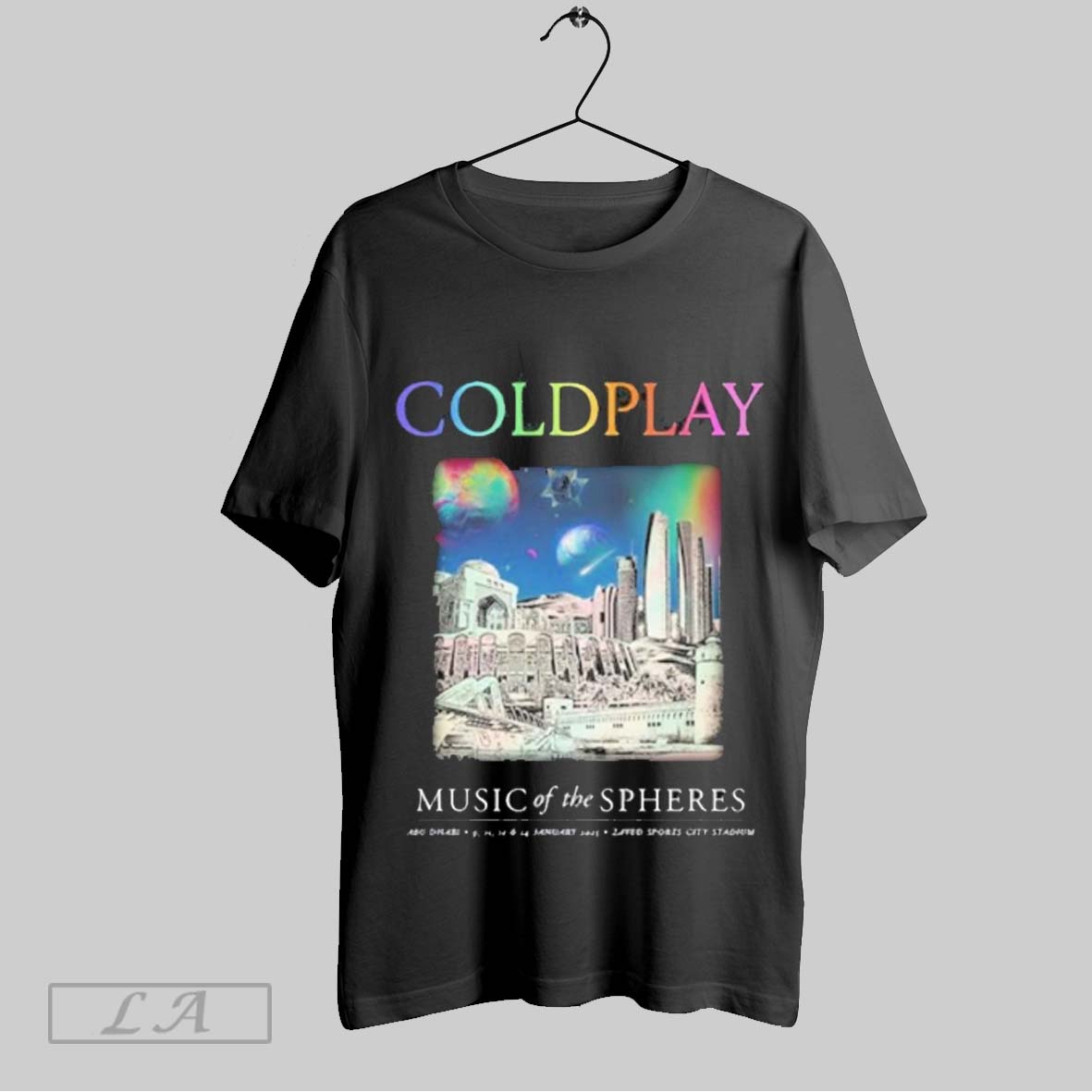 Coldplay January 2025 Abu Dhabi Music Of The Spheres Tour Shirt