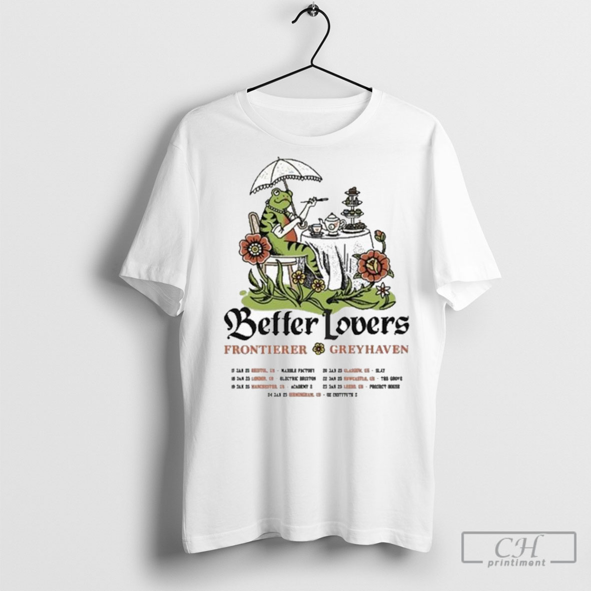 Better Lovers Frontierer Greyhaven Uk Headline Tour 2025 Shirt