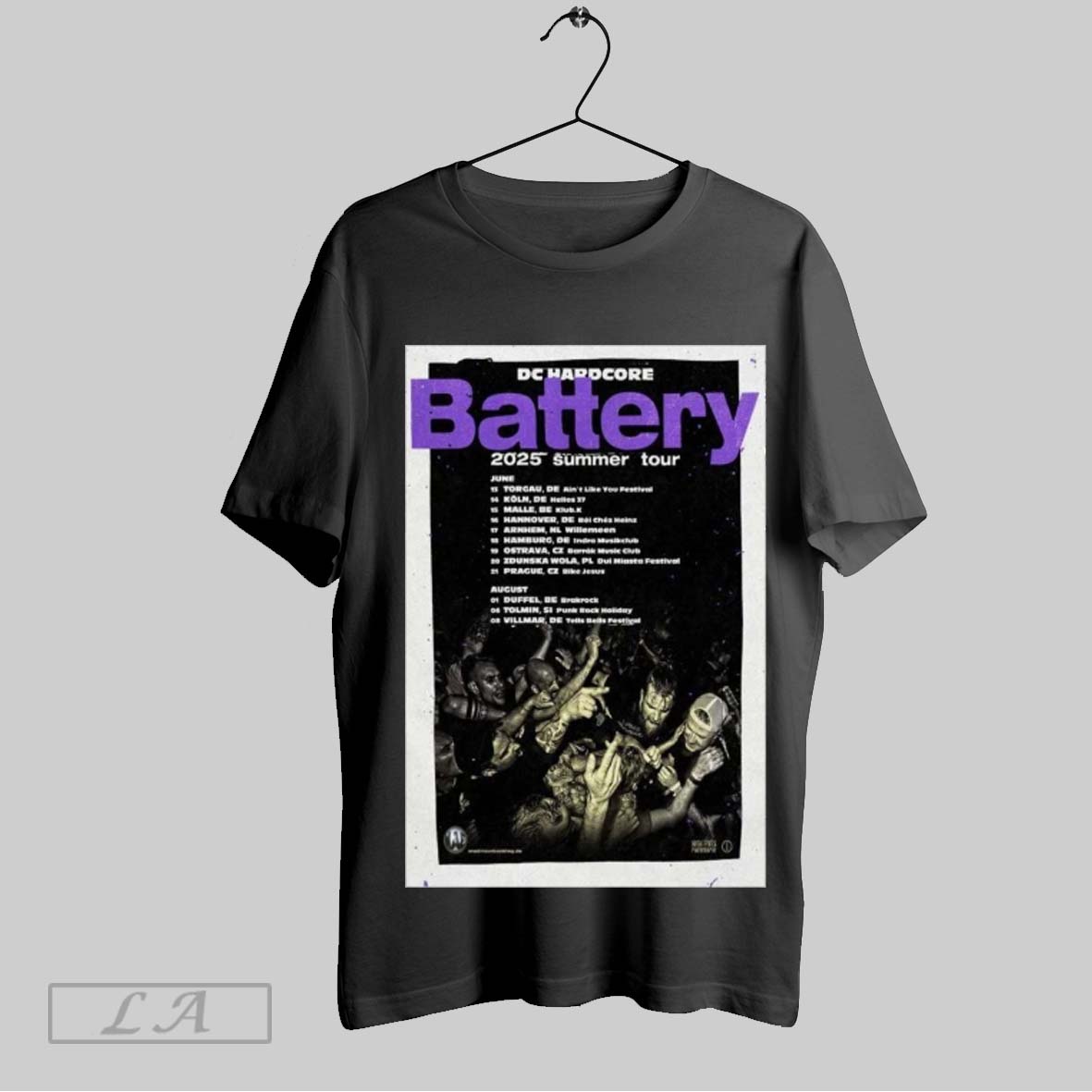 Battery 2025 Summer Tour Dc Hardcore Poster Shirt
