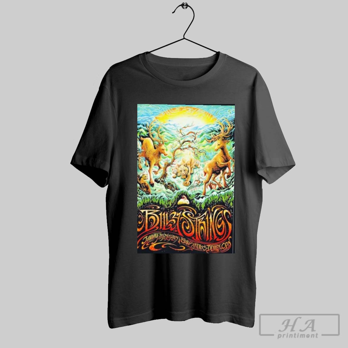 Billy Strings Jan 24 26 2025 Ball Arena Denver Co Tour Shirt