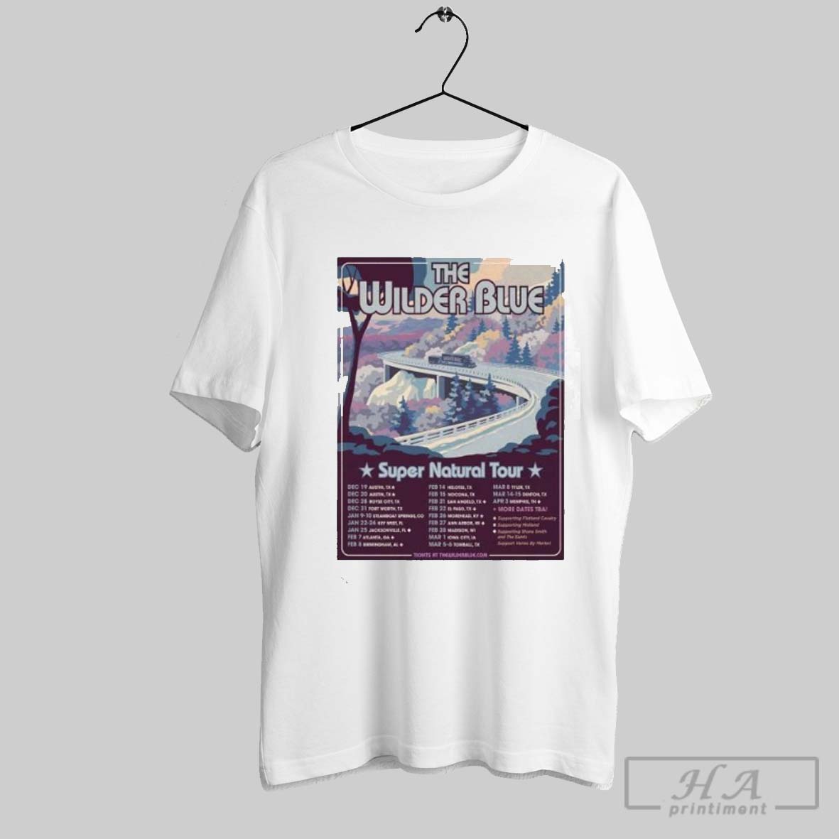 The Wilder Blue Super Natural Tour 2025 Poster Shirt