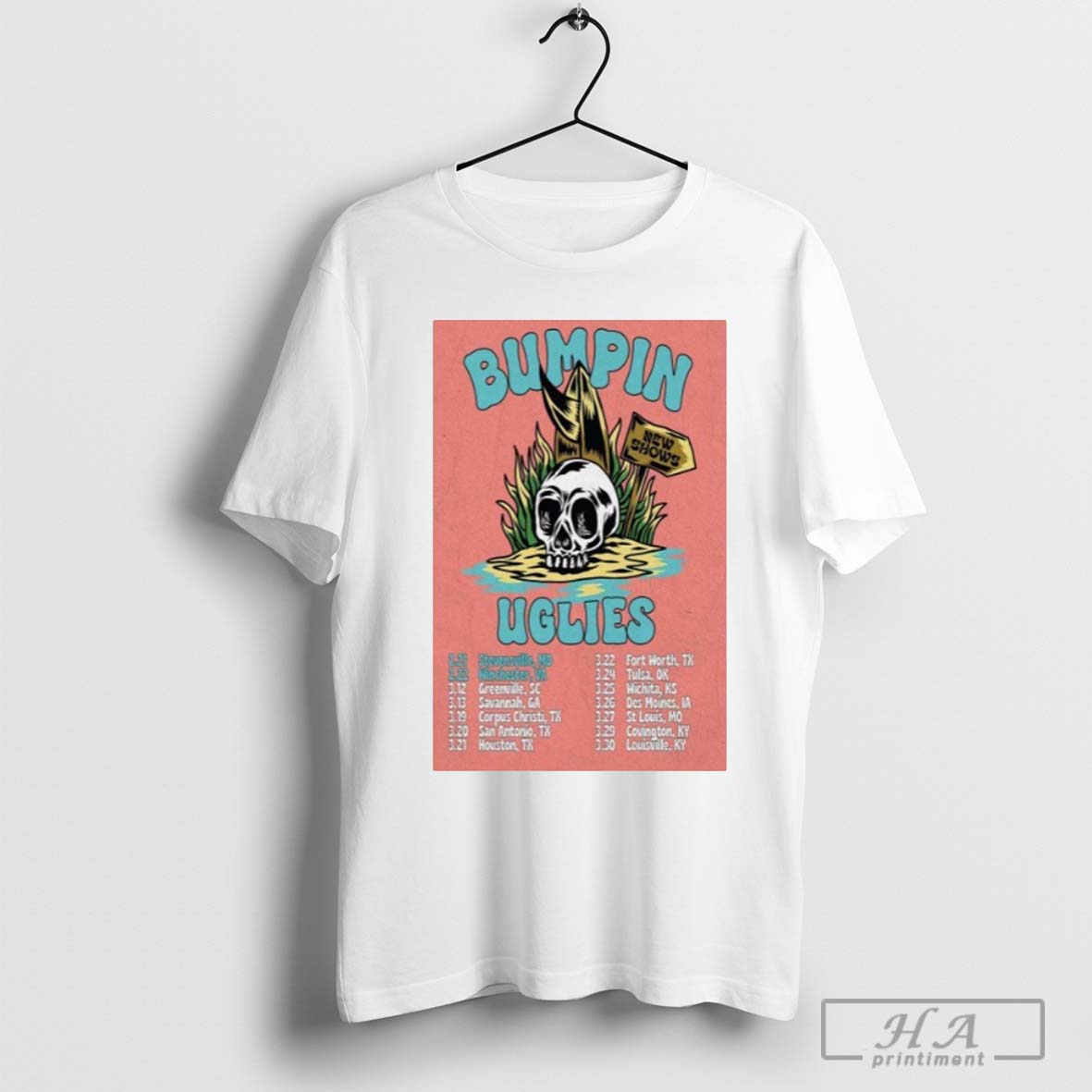 Skull Bumpin Uglies Spring Tour 2025 Poster Shirt