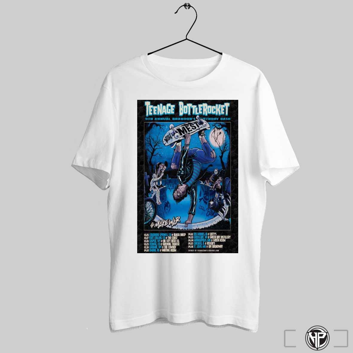 Teenage Bottlerocket Annual Ons Birthday Bash Tour 2025 Poster Shirt Trendy Sweatshirt