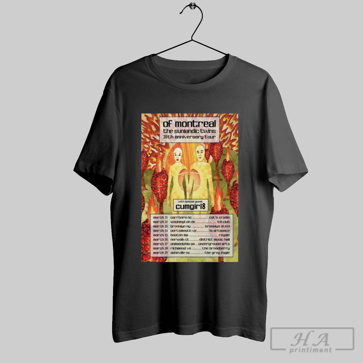 Poster Of Montreal The Sunlandic Twins 20Th Anniversary Tour 2025 Shirt