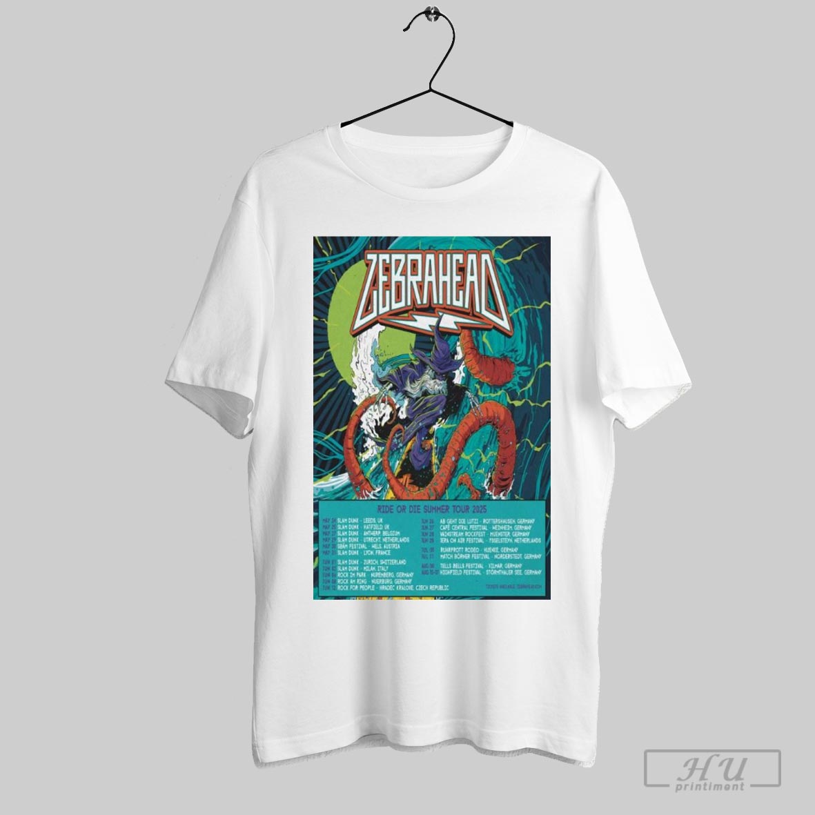 Poster Zebrahead Ride Or Die Summer Tour 2025 Shirt