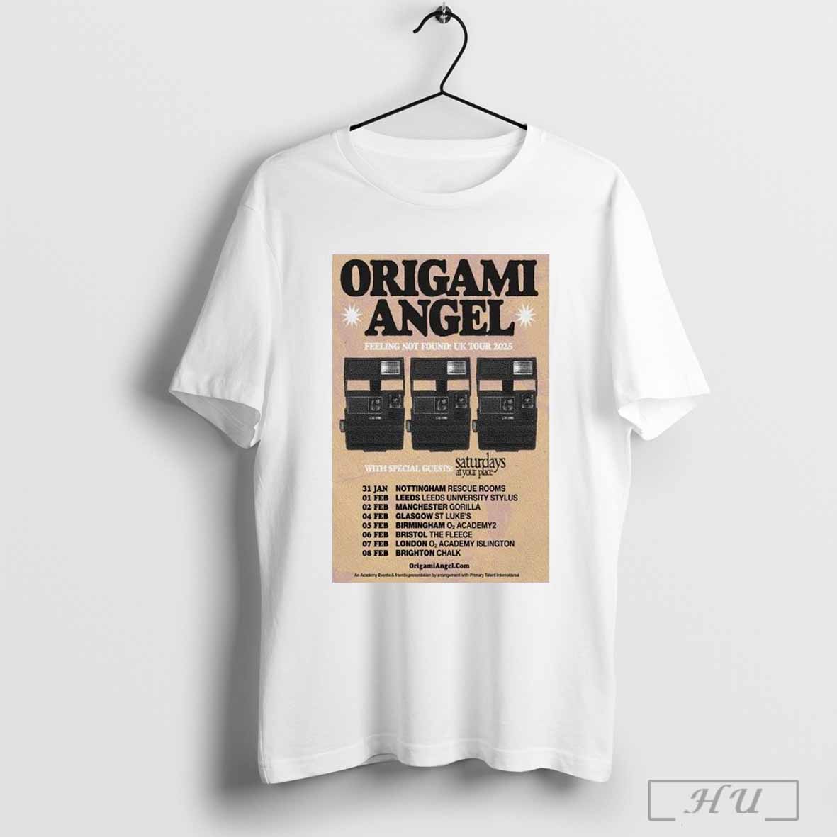 Origami Angel Feeling Not Found Uk Tour 2025 Saturdays Shirt
